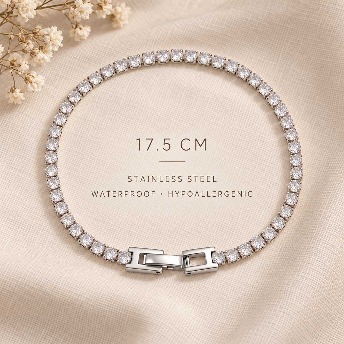 Tennis thin Silver Bracelet✨
