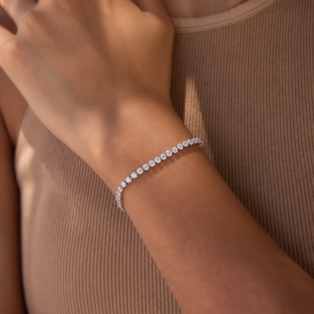Tennis thin Silver Bracelet✨