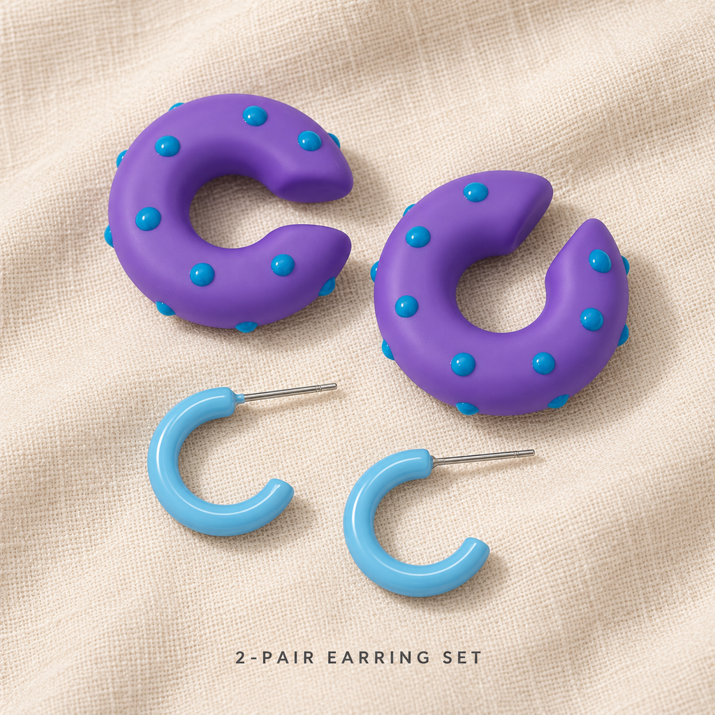 Purple Pop Earring Set✨