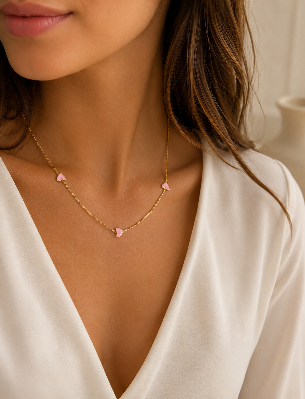 Pink Heart Necklace✨