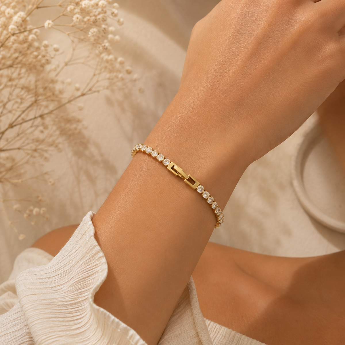 Tennis Gold Bracelet✨